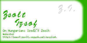 zsolt izsof business card